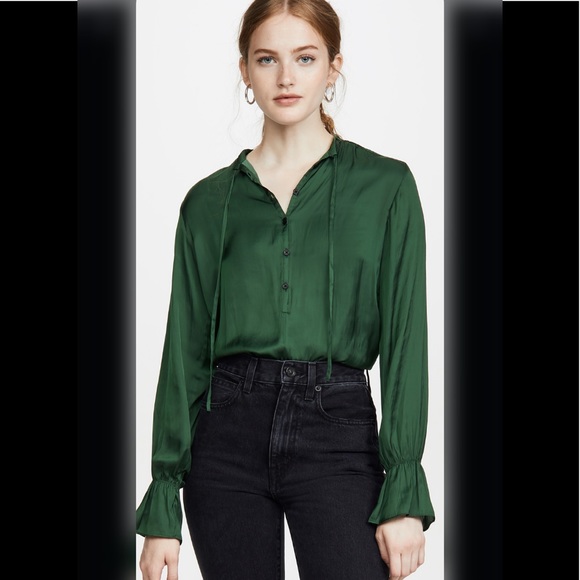 Zadig & Voltaire Till Satin Top Sz S Officier